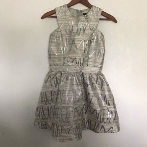Penelope Tree Girls Silver Textured Dress